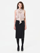 TOP BEIGE CON LAZO EN RASO RINASCIMIENTO