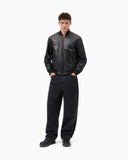CAZADORA PIEL NEGRA BOMBER ARMANI EXCHANGE