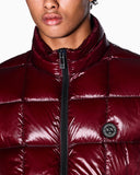 PLUMIFERO BURDEOS ACOLCHADO EN BRILLO ARMANI EXCHANGE