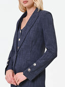 CHAQUETA BLAZER AZUL EFECTO TEJANO RINASCIMIENTO