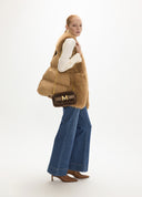 CHALECO CAMEL ACOLCHADO CON PELO BY MAITE CASADEMUNT