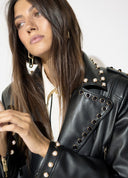 CAZADORA BIKER NEGRA TACHAS  LOLA CASADEMUNT