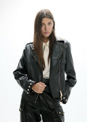 CAZADORA BIKER NEGRA TACHAS  LOLA CASADEMUNT