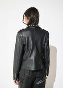 CAZADORA BIKER NEGRA TACHAS  LOLA CASADEMUNT
