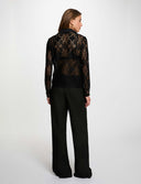 CAMISA ENCAJE NEGRA MORGAN TLILOU