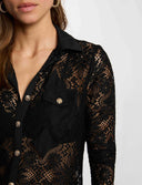 CAMISA ENCAJE NEGRA MORGAN TLILOU