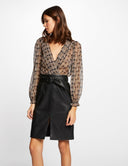 FALDA POLIPIEL NEGRA MORGAN
