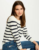 JERSEY CUELLO REDONDO RAYAS CRUDO MORGAN MSTRASS