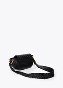 BANDOLERA NEGRA ACOLCHADA CON SOLAPA Y MINI TACHAS LOLA CASADEMUNT