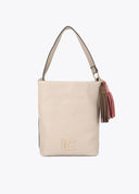 BOLSO BEIGE CON POMPONES LOLA CASADEMUNT