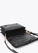 BANDOLERA NEGRA ACOLCHADA CON LOGO LOLA CASADEMUNT