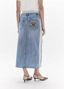 FALDA DENIM CON PARCHES LOLA CASADEMUNT
