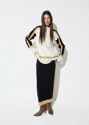 JERSEY CRUDO TRICOLOR CON TACHAS LOLA CASADEMUNT