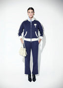 SUDADERA AZUL CON STRASS Y PERLAS EN ESPALDA LOLA CASADEMUNT