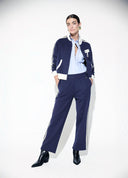 PANTALON AZUL JOGGER CON STRASS LOLA CASADEMUNT