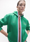 SUDADERA VERDE CON DETALLES TRICOLOR LOLA CASADEMUNT