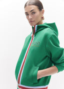 SUDADERA VERDE CON DETALLES TRICOLOR LOLA CASADEMUNT