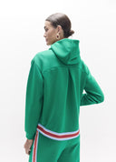 SUDADERA VERDE CON DETALLES TRICOLOR LOLA CASADEMUNT