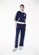 PANTALON AZUL JOGGER CON STRASS LOLA CASADEMUNT