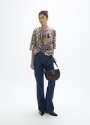 CAMISETA CUELLO CAJA FIT ESTAMPADO LEOPARDO LOLA CASADEMUNT
