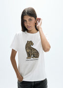 CAMISETA BLANCA LEOPARDO EN LENTEJUELAS LOLA CASADEMUNT