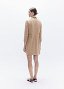 VESTIDO CAMEL CORTO EYELETS LOLA CASADEMUNT