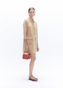 VESTIDO CAMEL CORTO EYELETS LOLA CASADEMUNT