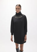 VESTIDO NEGRO NEOPRENO CON PEDRERIA LOLA CASADEMUNT