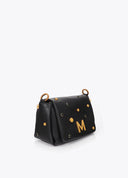 BANDOLERA NEGRA SOLAPA CON TACHAS LOLA CASADEMUNT