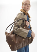 SHOPPER MARRON MULTITACHAS LOLA CASADEMUNT