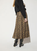 FALDA SATEN PLISADA ANIMAL PRINT LOLA CASADEMUNT