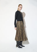FALDA SATEN PLISADA ANIMAL PRINT LOLA CASADEMUNT