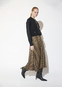 FALDA SATEN PLISADA ANIMAL PRINT LOLA CASADEMUNT