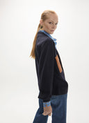 CARDIGAN AZUL MARINO EN PUNTO CON BOLSILLOS LOLA CASADEMUNT