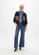 CARDIGAN AZUL MARINO EN PUNTO CON BOLSILLOS LOLA CASADEMUNT