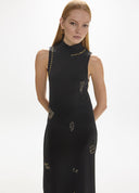 VESTIDO NEGRO CON DETALLES STRASS LOLA CASADEMUNT