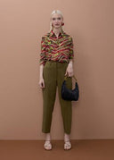 PANTALON CON CINTA LOGO M KAKI LOLA CASADEMUNT MS2614021