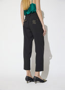 PANTALON NEGRO TOBILLERO CON TACHAS BY MAITE CASADEMUNT