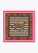 PAÑUELO SATINADO RAYAS Y ANIMAL PRINT LOLA CASADEMUNT LS2607001
