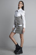 VESTIDO MUJER COMBINADO CUADROS MANGATA  MANGATA