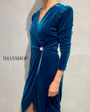 VESTIDO FIESTA MUJER TERCIOPELO BYHANDEL BYHANDEL