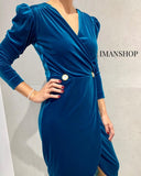 VESTIDO FIESTA MUJER TERCIOPELO BYHANDEL BYHANDEL