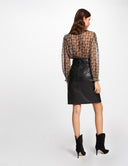 FALDA POLIPIEL NEGRA MORGAN  MORGAN ROPA MUJER
