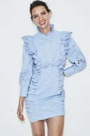 VESTIDO CAMISERO VOLANTES HIGHLY PREPPY  HIGHLY PREPPY