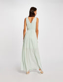 VESTIDO LARGO MORGAN VERDE CLARO MORGAN ROPA MUJER