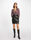 FALDA POLIPIEL MORGAN NEGRA  MORGAN ROPA MUJER