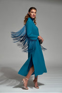 VESTIDO CÓCTEL MOSKADA AZUL  MOSKADA