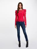 TOP MUJER ENCAJE MORGAN FUCSIA MORGAN ROPA MUJER