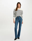 JERSEY CUELLO REDONDO RAYAS CRUDO MORGAN MSTRASS MORGAN ROPA MUJER