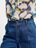 VAQUERO ANCHO DENIM MORGAN PLIS MORGAN ROPA MUJER